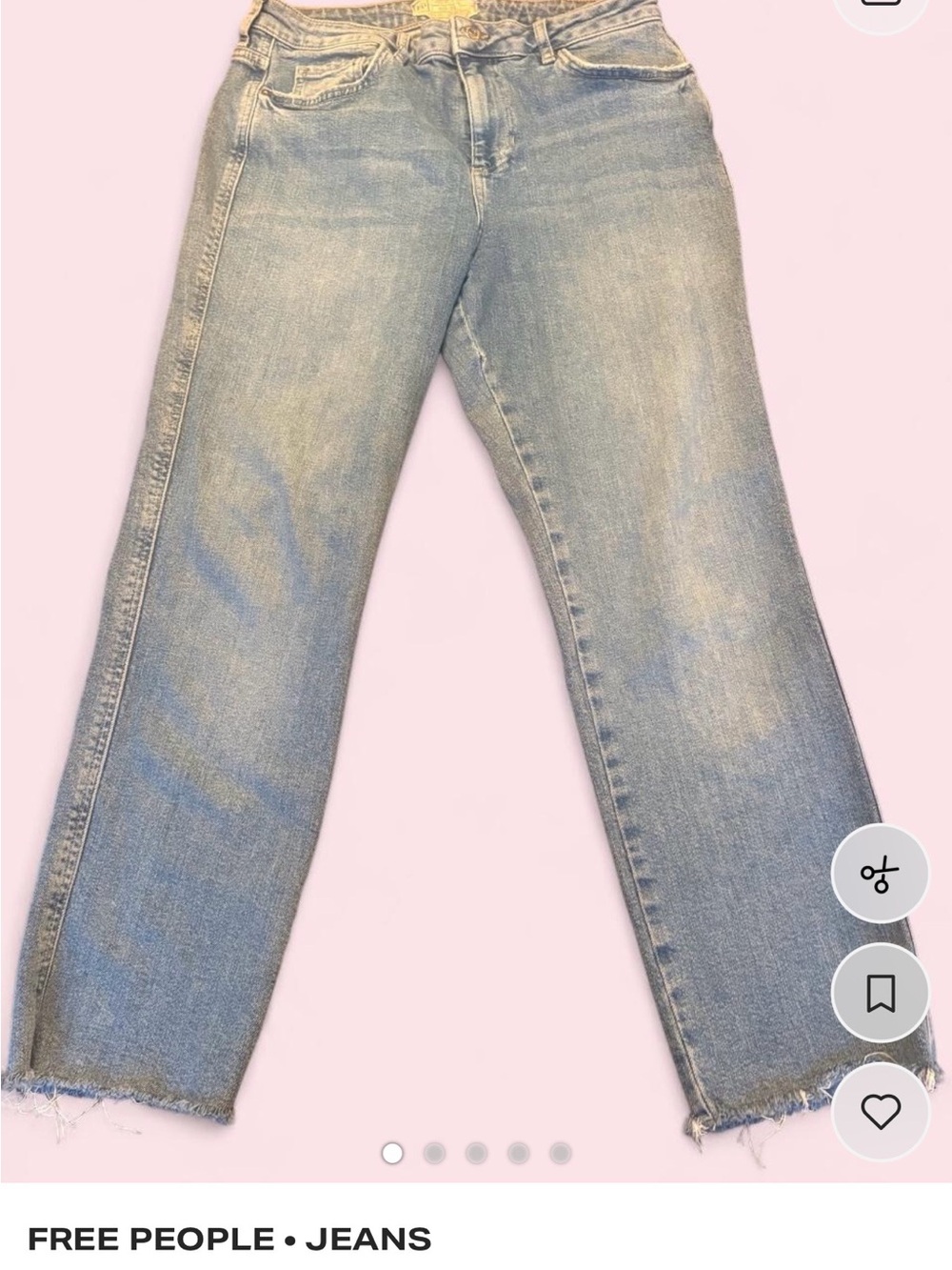 Free People Women's Jeans Straight Leg Size 29 Excellent Condition